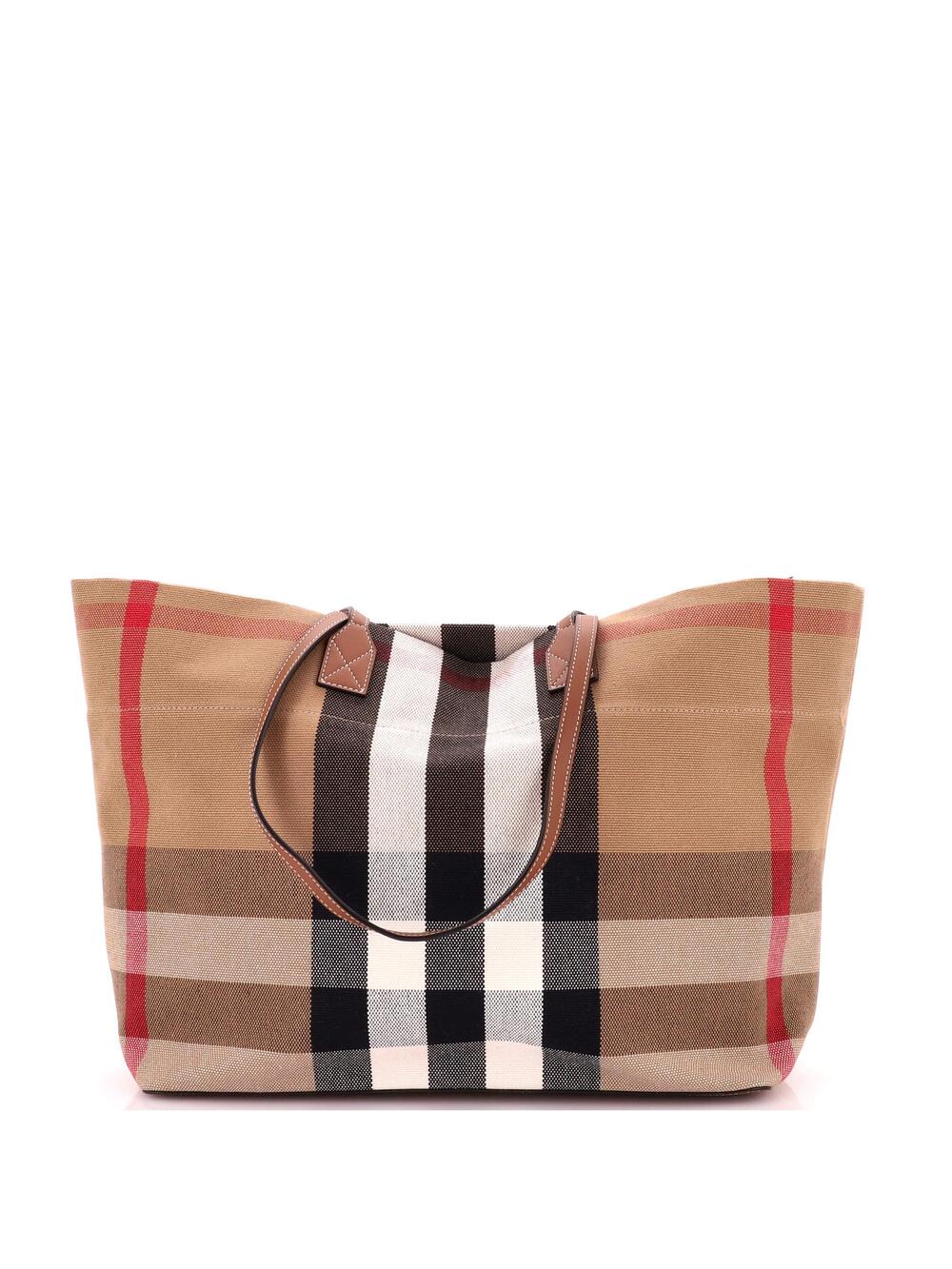 Burberry Soft Tote House Check Canvas #340889B12B